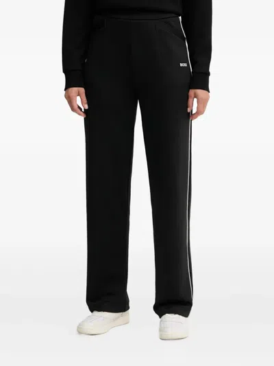 Hugo Boss Side-stripe Trousers In Black