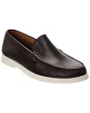 Hugo Boss Logo Embossed Loafers In Brown
