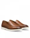 Hugo Boss Sienne Mens Italian Leather Loafers In Brown