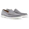 Hugo Boss Sienne Mens Solid Manmade Driving Moccasins In Grey