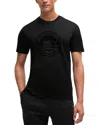Hugo Boss Porsche X Boss Mercerized-cotton T-shirt With Special Branding In Black