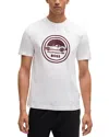 Hugo Boss Porsche X Boss Mercerized-cotton T-shirt With Special Branding In White
