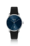 Hugo Boss Men's Dean Quartz Basic Calendar Black Silicone Watch 41mm In Assorted-pre-pack