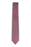 Hugo Boss Silk-blend Tie With Jacquard Micro Pattern In Light Pink