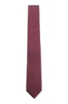 Hugo Boss Silk-blend Tie With Jacquard Micro Pattern In Red