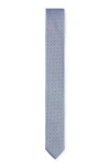 Hugo Boss Silk-blend Tie With Jacquard-woven Pattern In Blue