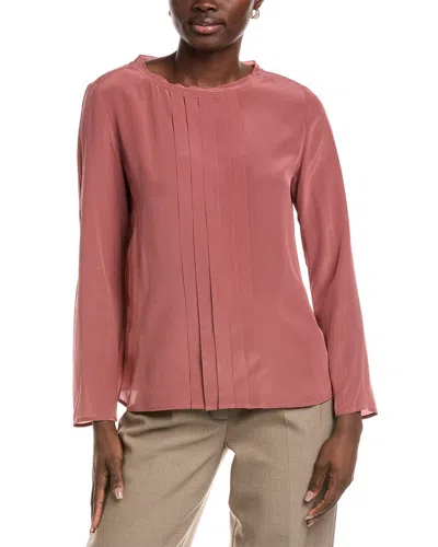 Hugo Boss Silk Blouse In Pink