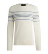 Hugo Boss Silk-cotton Sweater In White