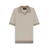 Hugo Boss Silk-cotton Sweater With Johnny Collar In Regular Fit In Neutral