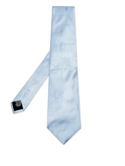 Pre-owned Hugo Boss Silk Dotted Tie In Blue