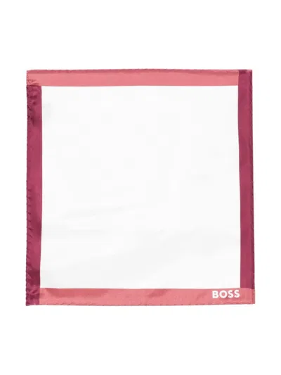 Hugo Boss Silk Handkerchief In White