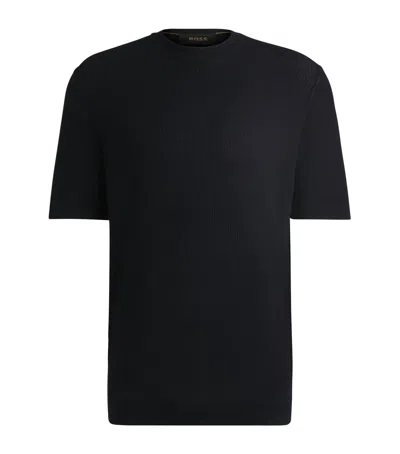 HUGO BOSS SILK KNITTED T-SHIRT