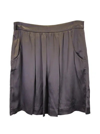 Pre-owned Hugo Boss Silk Mini Skirt In Gray