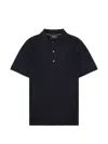 Hugo Boss Navy Blue Solid Polo In Blue