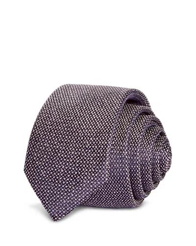 Hugo Boss Silk Skinny Diamond Tie In Medium Purple