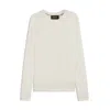 Hugo Boss Silk Sweater With Prince Of Wales Check Structure In White