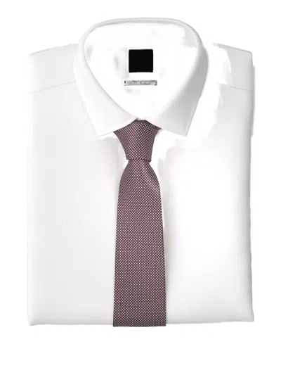 Hugo Boss Silk Tie In Brown