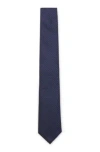 Hugo Boss Silk Tie With Jacquard Pattern In Dark Blue