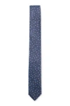 Hugo Boss Silk Tie With Jacquard-woven Pattern In Light Blue