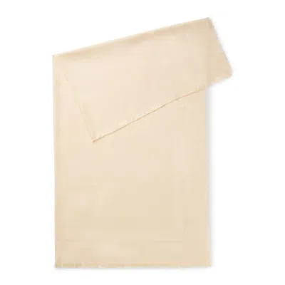 Hugo Boss Silk-wool Scarf With Logos And Monograms In Neutral