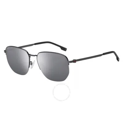 Hugo Boss Silver Mirror Sport Men's Sunglasses Boss 1538/f/sk 0r80/t4 57 In Metallic
