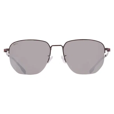 Hugo Boss Silver Mirror Sport Men's Sunglasses Boss 1538/f/sk 0r80/t4 57 In Neutral