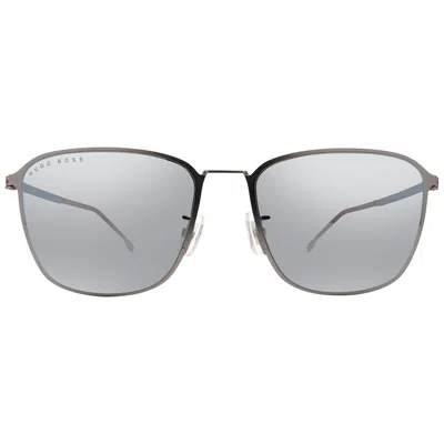 HUGO BOSS SILVER MULTILAYER SPORT MEN'S SUNGLASSES BOSS 1405/F/SK 0R81/DC 59