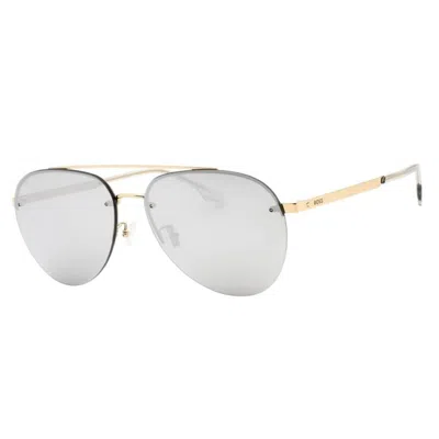 Hugo Boss Silver Pilot Men's Sunglasses Boss 1537/f/sk J5g 62 In Gray