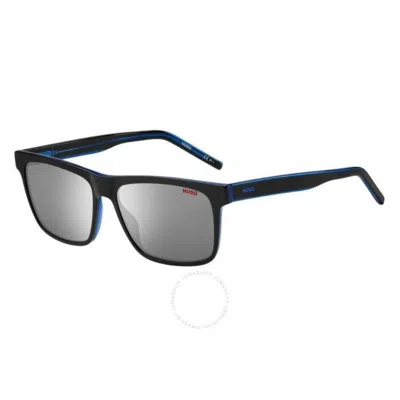 Hugo Boss Silver Square Men's Sunglasses Hg 1242/s 0d51/dc 55 In Black