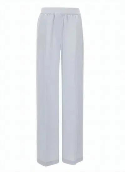 Hugo Boss Silver Tiana10 Pressed Creases Wide-leg Pants In White