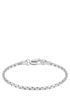 Hugo Boss Silver-tone Chain Cuff With Branded Lobster Clasp Men's Jewellery Size S In Assorted-pre-pack