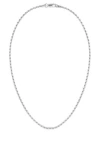 HUGO BOSS SILVER-TONE NECKLACE WITH BRANDED LOBSTER CLASP MEN'S JEWELLERY