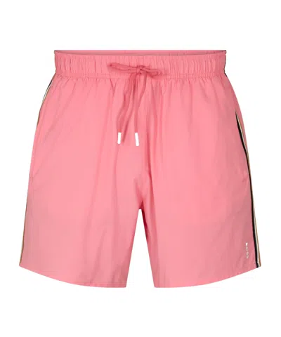 Hugo Boss Simple Swimming Trunks In Pink