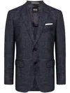 Hugo Boss Single-breasted Blazer In 蓝色
