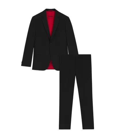 Hugo Boss Single-breasted Blazer And Trousers Set In Black