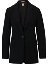 Hugo Boss Single-breasted Blazer In Black