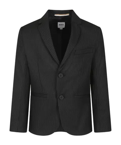 Hugo Boss Single-breasted Blazer In Black