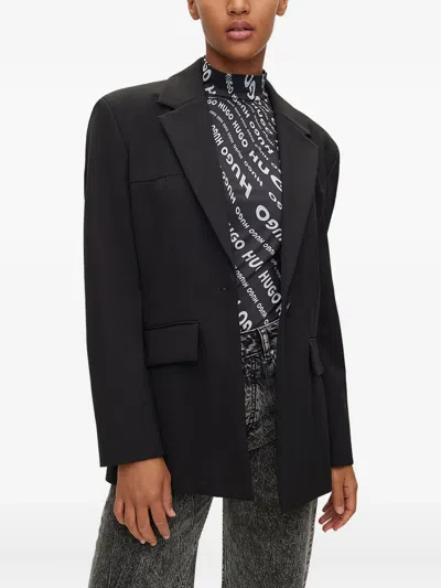 Hugo Boss Single-breasted Blazer In Black