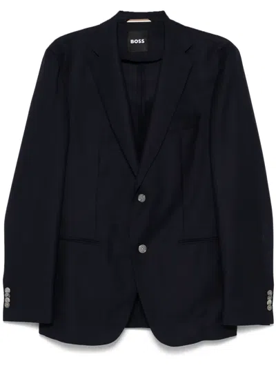 Hugo Boss Single-breasted Blazer In Blue