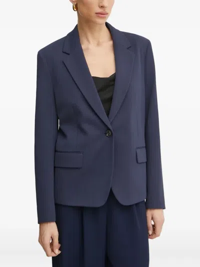 Hugo Boss Single-breasted Blazer In Blue