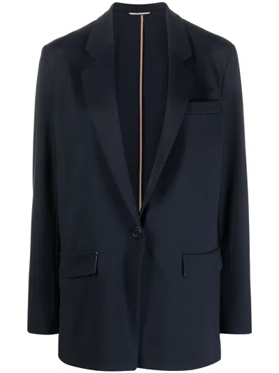 Hugo Boss Single Breasted Blazer In Blue