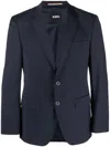 Hugo Boss Single-breasted Suit Jacket In Blue