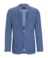 Hugo Boss Single-breasted Blazer In Blue