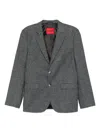 Hugo Boss Single-breasted Blazer In Gray