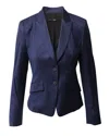 Hugo Boss Single Breasted Blazer In Blue Wool In Blue