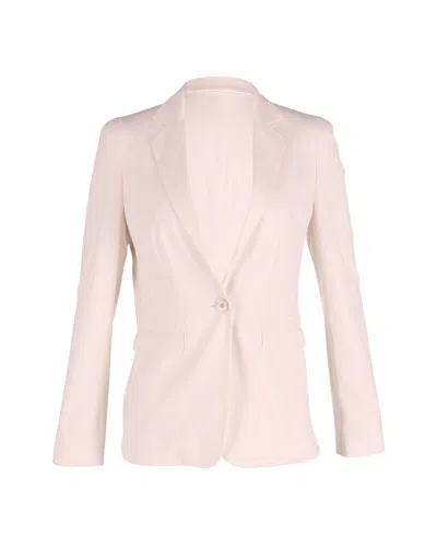 Hugo Boss Single Breasted Blazer In White Cotton