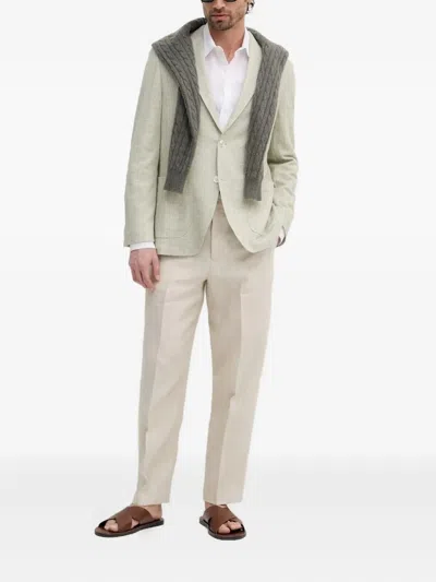 Hugo Boss Single-breasted Blazer In Neutral
