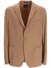 Hugo Boss Slim-fit Jacket In Performance-stretch Jersey In Neutrals