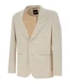 Hugo Boss Single-breasted Blazer In Nude