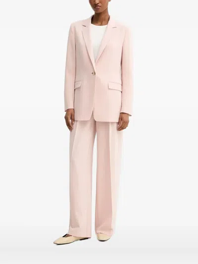 Hugo Boss Single-breasted Blazer In Pink
